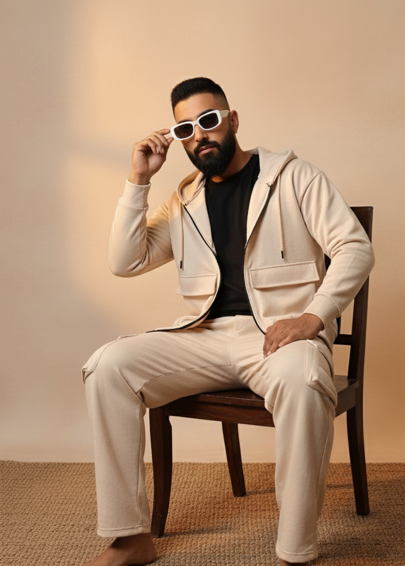 Oversized Off-White Co-ord Set