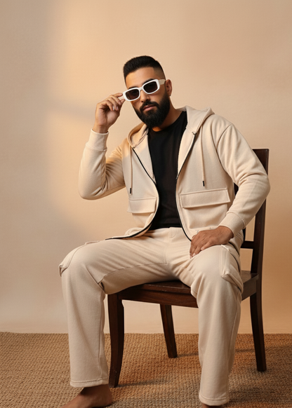 Oversized Off-White Co-ord Set