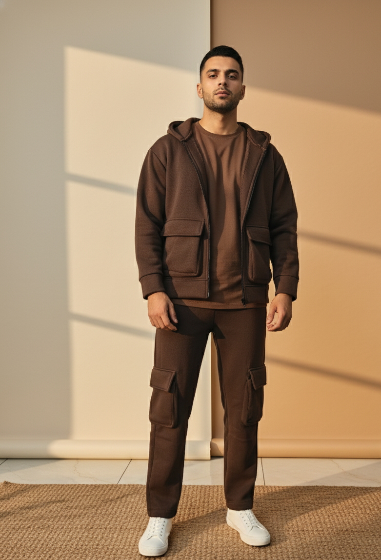 Heavy Duty Oversized Coffee Brown Co-ord Set