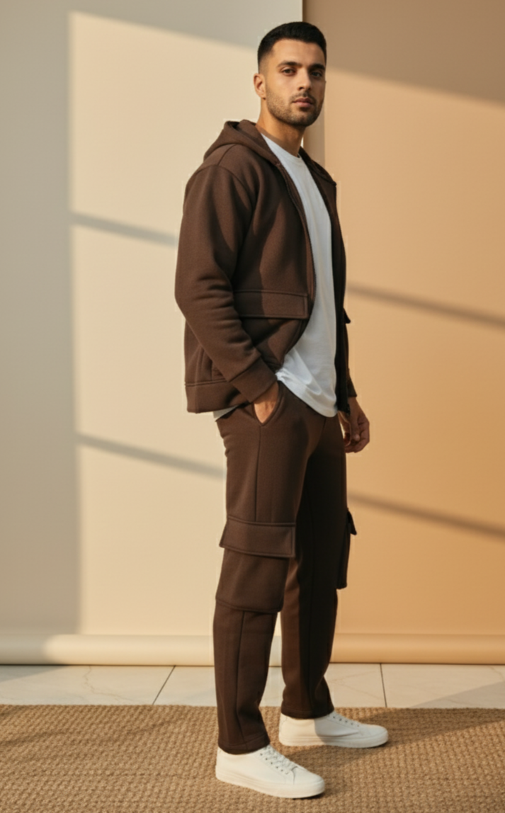 Heavy Duty Oversized Coffee Brown Co-ord Set