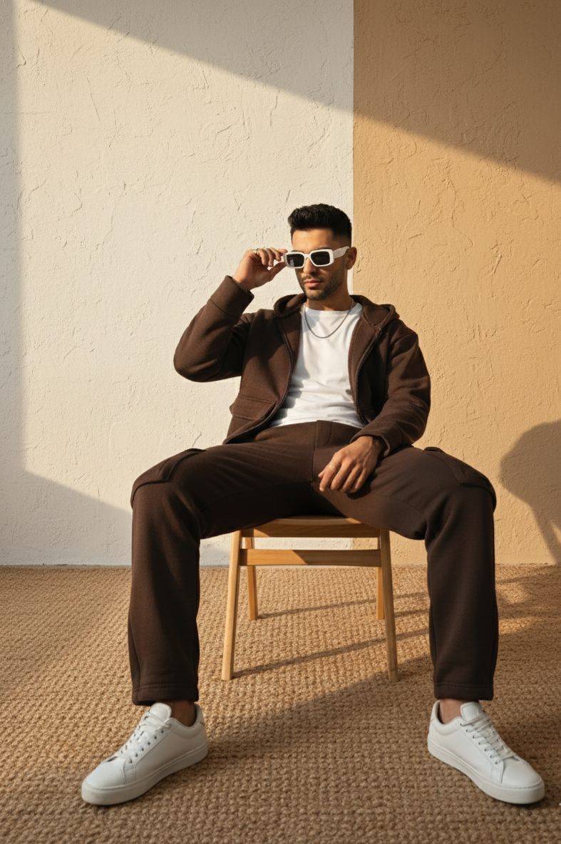 Heavy Duty Oversized Coffee Brown Co-ord Set